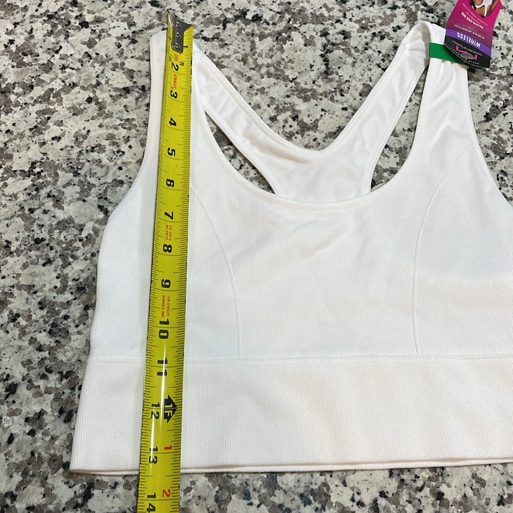 Maidenform L wireless feel good seamless white crop bra top bralette - Picture 11 of 12